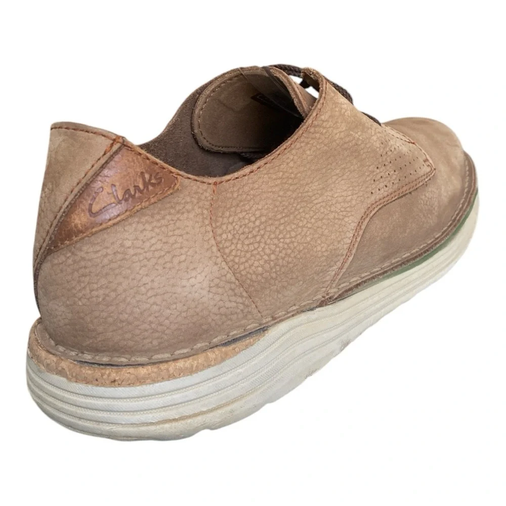 Clarks Tan Suede Hybrid Oxford Derby Sneaker Sole Men’s 12 Lightweight